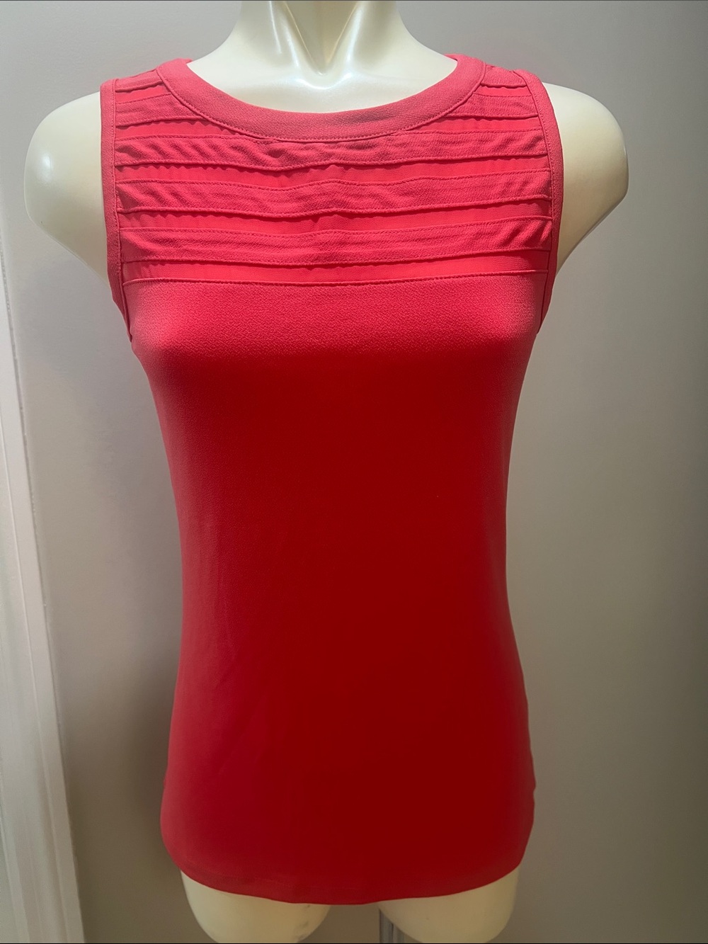 Banana Republic Coral Pintuck Sleeveless Tank